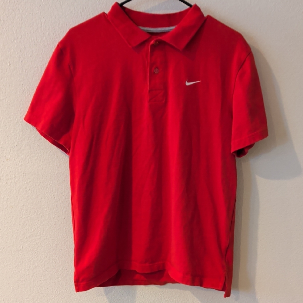Nike Men's Vibrant Red Polo Shirt